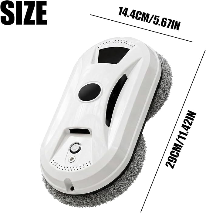 Window Cleaner Robot Automatic Smart Window Cleaning Robot–Edge Detection Smart Spray &amp Streak-Free Shine for High Rise Windows Skylights Glass Walls and Shower Doors (1pcs)