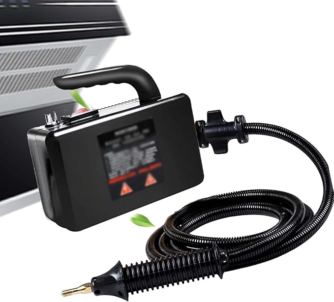 Handheld High Temperature Cleaner2600W High Pressure Steam CleanerTankless for KitchenBathroomFurniture and Car (110V/220V)Black-110V