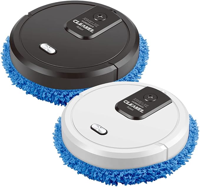 Mopping Machine Sweeping Robot Wet and Dry Dual-Purpose Mopping Machine with 4 Gears Automatic Mopping Machine for Wood Floor Marble Floor Tile Floor and Other Various Floor (Black)