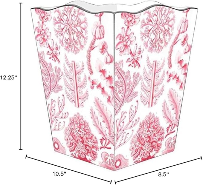 Marye-Kelley WB2713-Pink Coral Wastepaper Basket