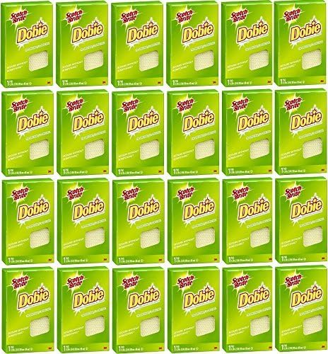 3M Scotch-Brite Dobie Cleaning Pads (24-Pack Yellow Unscented Rectangular)