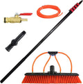 Extendable Window Cleaning Kit Telescopic Brush Water Fed Brush Cleaning Photovoltaic and Solar Panels Window Clean Conservatory Water Fed Pole18FT/5.4M