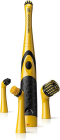Vehicle Detailing Set - High Power Car Cleaning Brush - Includes 4 Brush Heads - Suitable for Interior &amp Exterior - Ideal for Cars Bikes and Motorhomes - AA Batteries Included