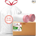 39 Gallon Lawn &amp Leaf Drawstring Trash Bags 100 Count | Heavy Duty | White | Unscented Can Liners