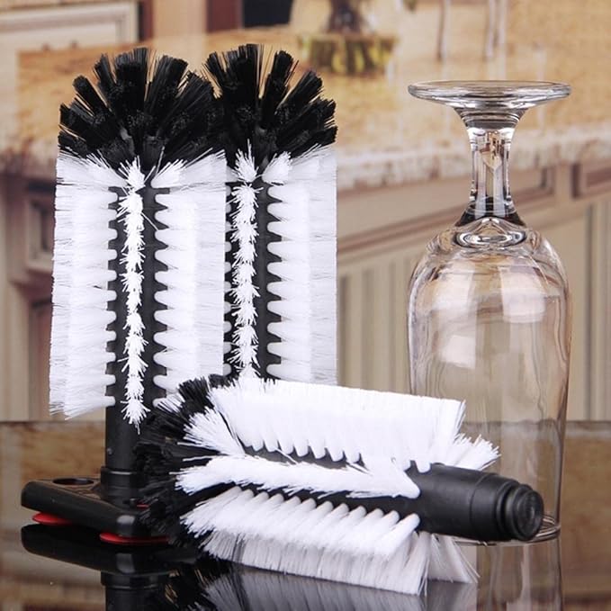 Bar Glass Washer Brush Set Save Time and Effort Perfect for Bars Pubs and Restaurants Glass Cleaning Tool A Must-Have for Busy Kitchens - B