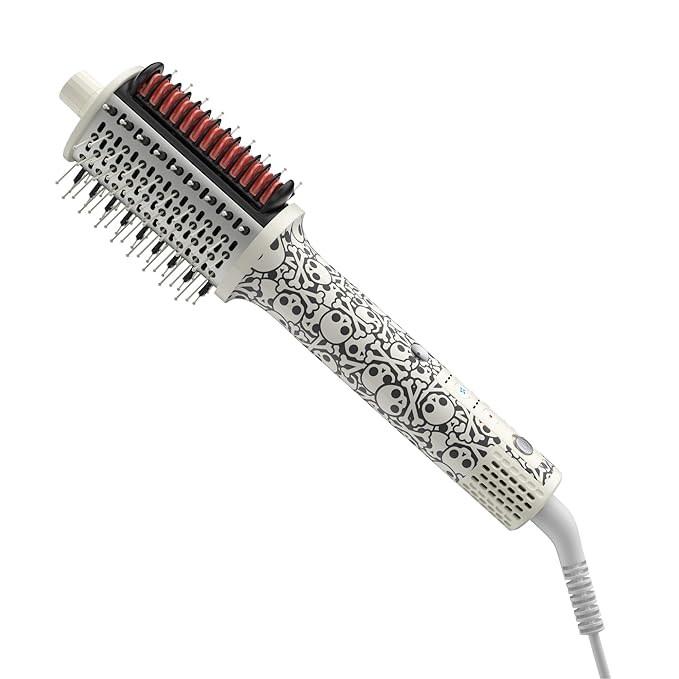 Ellena E1 Blow Dryer + Straighten Hair Brush Dual Mode Hot Air Brush with 110000RPM High Speed Brushless Motor/Oval Air Barrel/3D Teeth Heated Comb/Handheld Cored Styler Tool for All Hair Types