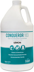 Fresh Products 1WBLE Conqueror 103 Odor Counteractant Concentrate Lemon 1 gal Bottle 4/Carton