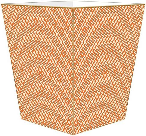 Marye-Kelley WB2447 - Berkely Orange Ikat Wastepaper Basket
