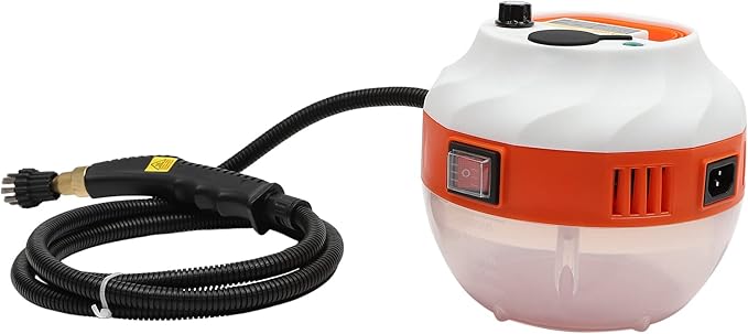1600W Handheld Steam Cleaner Steam Cleaner with 6 Adjustable Gears High Temp Pressurized Steam Cleaner Machine for Homes Hotels Restaurants Car Maintenance Stores White