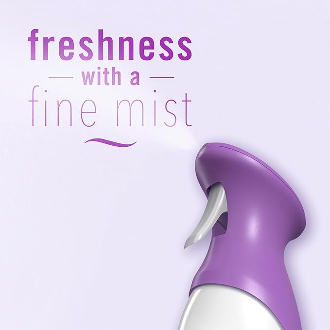 Febreze Air Mist Air Freshener Spray Odor-Fighting Room Spray Air Fresheners for Home and Bathroom and Kitchen Aerosol Can Light Lavender Scent 8.8oz 6 Count Pack of 3