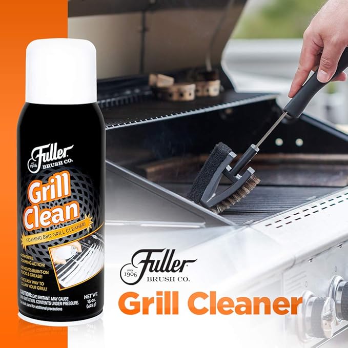 Fuller Brush Grill Cleaner - Heavy Duty Foaming Spray for Cleaning Oven Grilling Griddle &amp Iron Plate - Safe &amp Easy Grease Remover for Clean BBQ Racks &amp Grills 1 Pack
