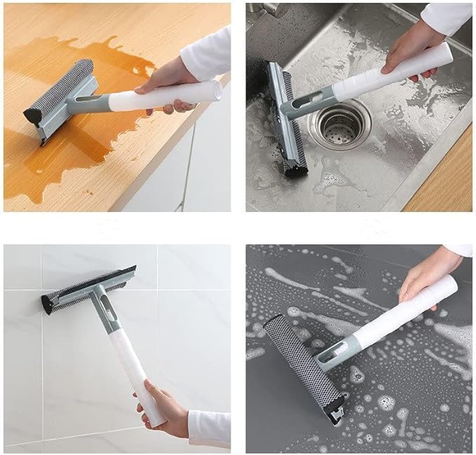 3 in 1 Spray Scrape Wipe Window Squeegee Glass Cleaner Wiper Shower Household Cleaning Tool