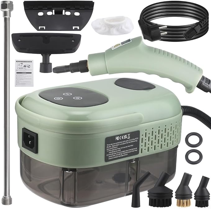 Handheld Steam Cleaner 2500w Pressurized Steamer for Cleaning Multi-Purpose Steamer for Home Fast Heating Steam Cleaner Portable Steamer for Window Kitchen Floor