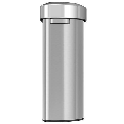 iTouchless 23 Gallon Semi-Round Open Top Trash Can and Recycle Bin 87 Liter Slim and Space-Saving Design for Home Office Kitchen Restaurant Restroom Large Capacity