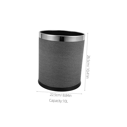 Zerodeko Retro Round Trash Can Elegant Waste Basket for Bathroom Hotel Ktv and Guesthouse Vintage Design with Removable Inner Bucket for Convenient Waste Management