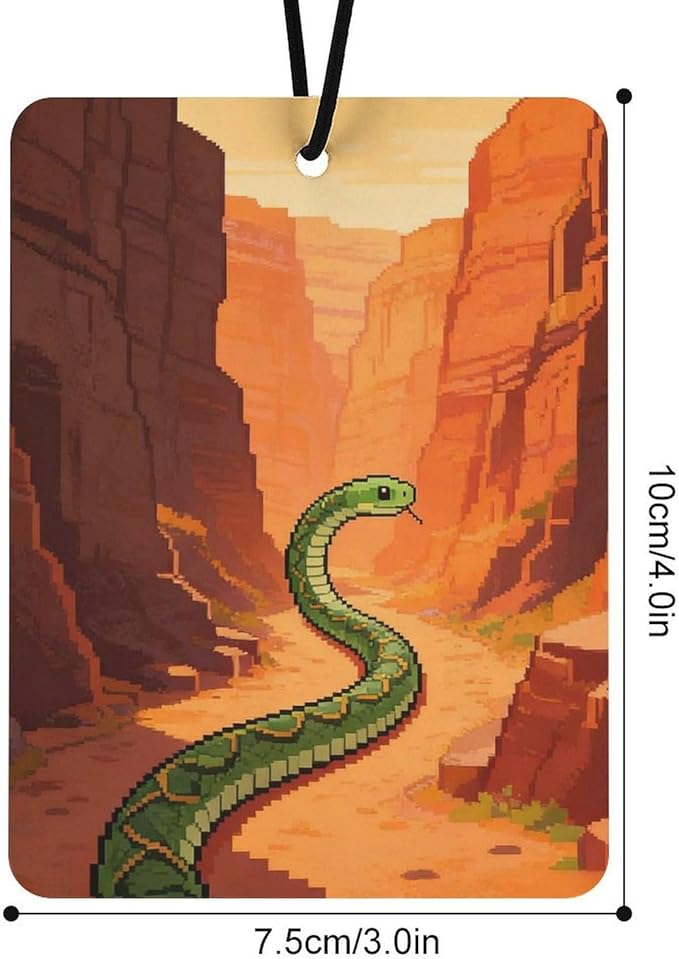 5PCS Car Air Freshener Hanging Personalized Double Sided Snake Canyon Car Fresheners Long Lasting New Cars Scents Cute Automotive Freshies for Closets Drawers (tea)