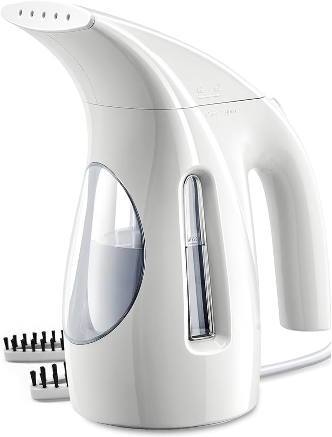 HiLIFE Steamer for Clothes Portable Handheld Design 240ml Big Capacity 700W Strong Penetrating Steam Removes Wrinkle for Home Office and Travel(ONLY FOR 120V)(White)