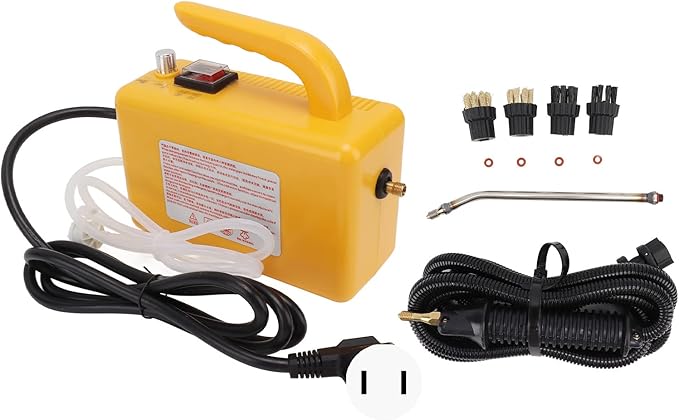 High Pressure Steam Cleaner for Car Handheld Pressurized Steam Cleaner Tankless Cleaning Machine Adjustable for Home Car Detailing Kitchen Appliances (1700W US Plug 110V)