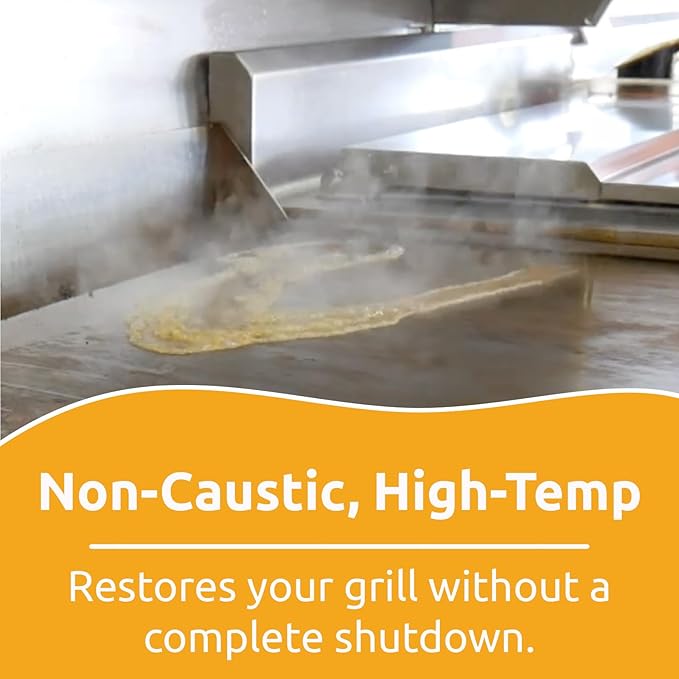 Stera-Sheen Griddle Cleaner - Food Safe Non-Caustic Formula - Commercial Flat Top Grill &amp Griddle Cleaner - Remove Tough Grease &amp Grime - Rust Remover for Outdoor Grill - 40 Quick Packets 3.