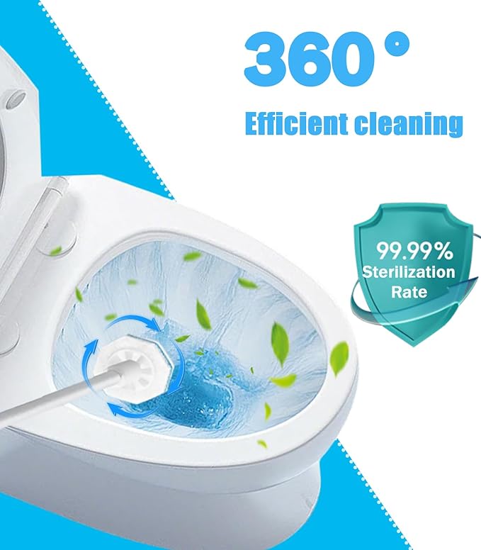 100 Pcs DisposableToilet Wand Refills for Clorox 5X Cleaning Power Scrubber Upgrade Fiber Cleaner Heads for for Toilet and Bathroom Cleaning