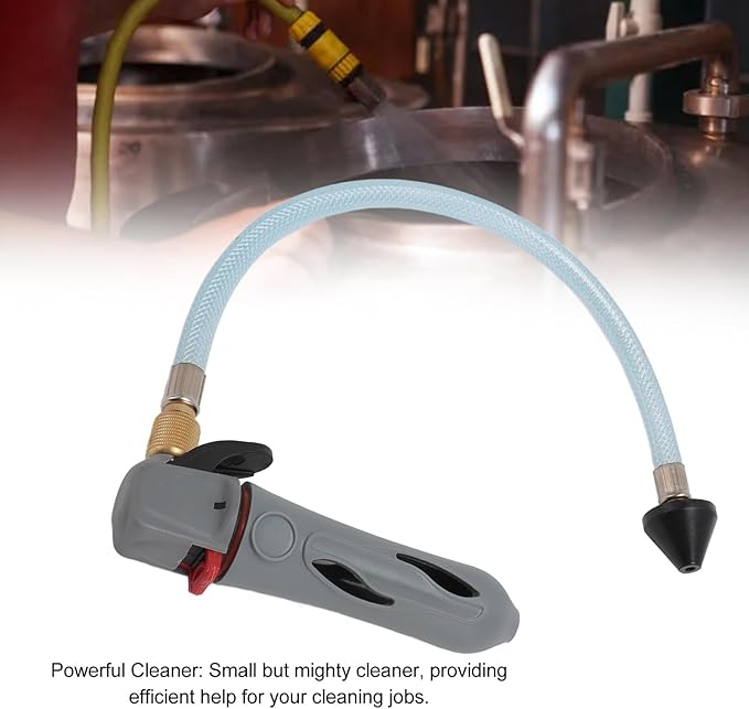 AC Drain Line Cleaner Tool ABS Brass Threaded Drain Opener Tool with Hose for Condensate Line (Grey)