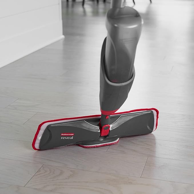 Rubbermaid Reveal Spray Microfiber Floor Cleaning Kit for Laminate &amp Hardwood Floors Spray Mop with Reusable Washable Pads Commercial