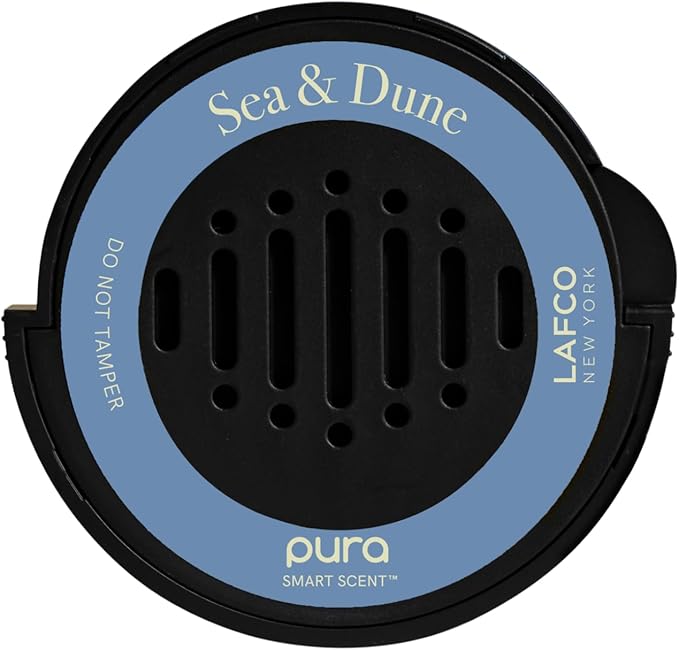 LAFCO New York Pura Car Smart Diffuser Refill Sea &amp Dune - 30-Day Scent - Free of Parabens &amp Phthalates - Cruelty Free