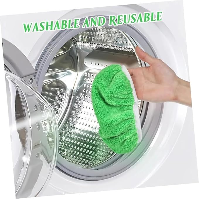 6Pcs Washable Microfiber Flat Mop Pads - Replacement Cloths for Wet Mopping Fits Hardwood and Tile Floors