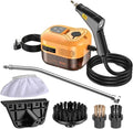 Portable Handheld Steam Cleaner 110V/220V Multifunctional High Temperature Steam Cleaning Compatible With Air Conditioner Kitchen Hood(Tank side panelsB110 V)