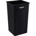 Global Industrial Square Plastic Garbage Can Open Top 55 Gallon Capacity Indoor/Outdoor Rated 19-1/2W x 19-1/2D x 34H Utility Trash Can No Lid Black