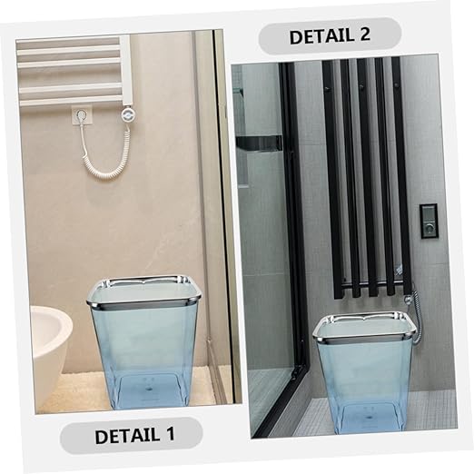 Garbage Bin Large Wastebasket with PP Plastic Reusable Office Trash Can for Kitchen Bedroom Bathroom Sturdy Storage Bucket for Home and Workspace