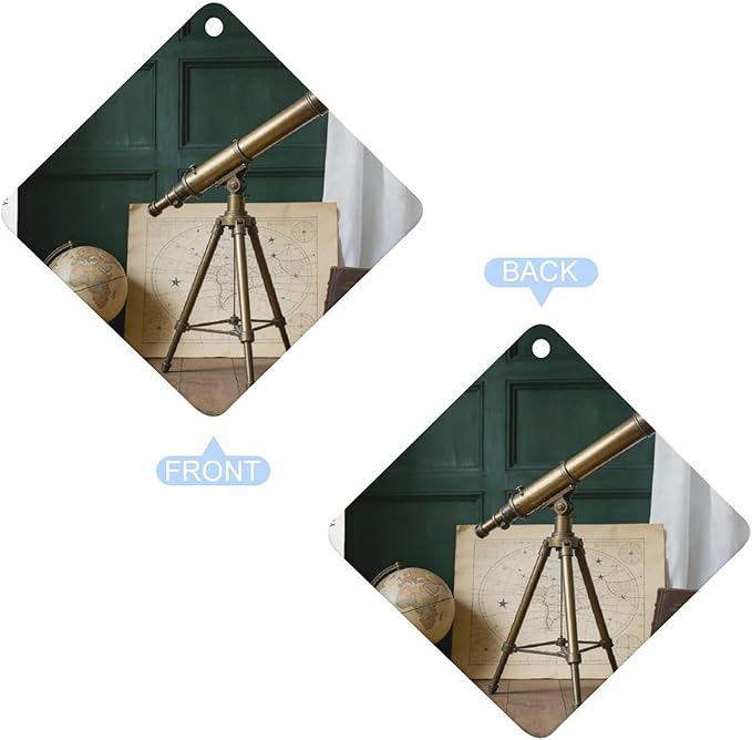 5PCS Car Air Freshener Hanging Personalized Double Sided Telescope Globe Car Fresheners Long Lasting New Cars Scents Cute Automotive Freshies for Closets Drawers (tea)