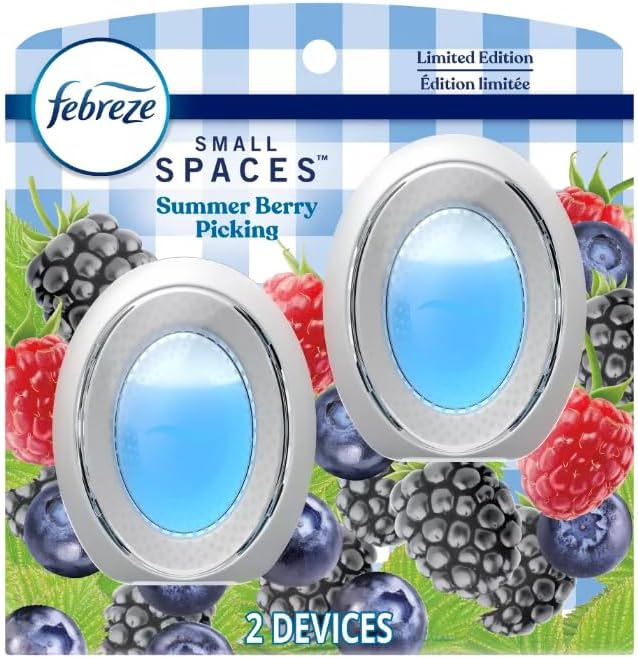 F.e.b.r.e.z.e Small Spaces Air Freshener-Limited Edition- 0.25 fl oz/2pk (Summer Berry Picking)