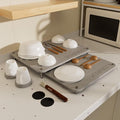 VERIFOST 2025 2pcs Large Stone Drying Mat for Kitchen Counter Quick Drying Matt Kitchen Counter Large Drying Stone for Kitchen Counter Diatomaceous Earth Dish Drying Mat Moonlight Gray