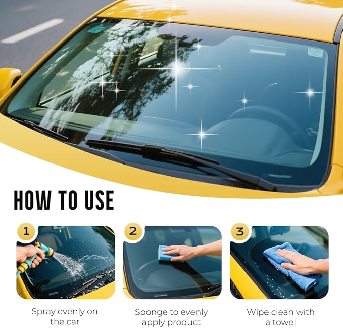 G1 Car Glass Cleaner 2026 New Car Glass Polishing Compound Oil Film Remover for Auto Window Removes Water Spots Road Oils Improves Clarity and Visibility 4.23oz(120ML) Capacity (1PCS 120g)