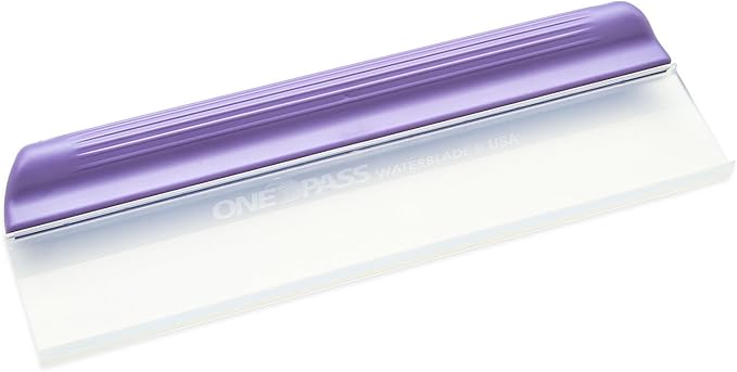 One Pass Classic 12 Waterblade Silicone T-Bar Squeegee Purple (WBL-OP2012CTY)