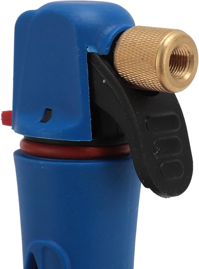 AC Drain Line Cleaner Tool ABS Brass Threaded Drain Opener Tool with Hose for Condensate Line (Blue)