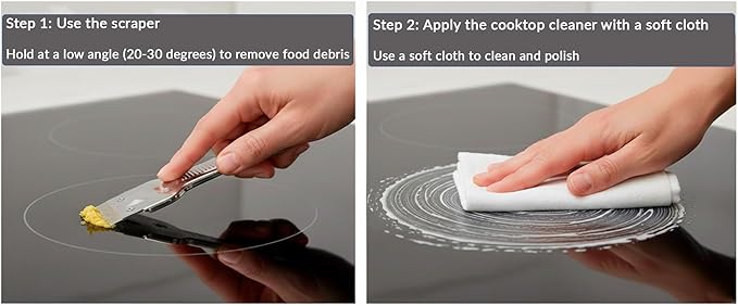 US-based supplier – OEM 12010031 Glass Cooktop Cleaner fits for Electric &amp Induction Bosch Thermador Cooktops – Cooktop Cleaning Cream – Removes Grease Burnt-On Residue &amp Stains (1 12 ounce)