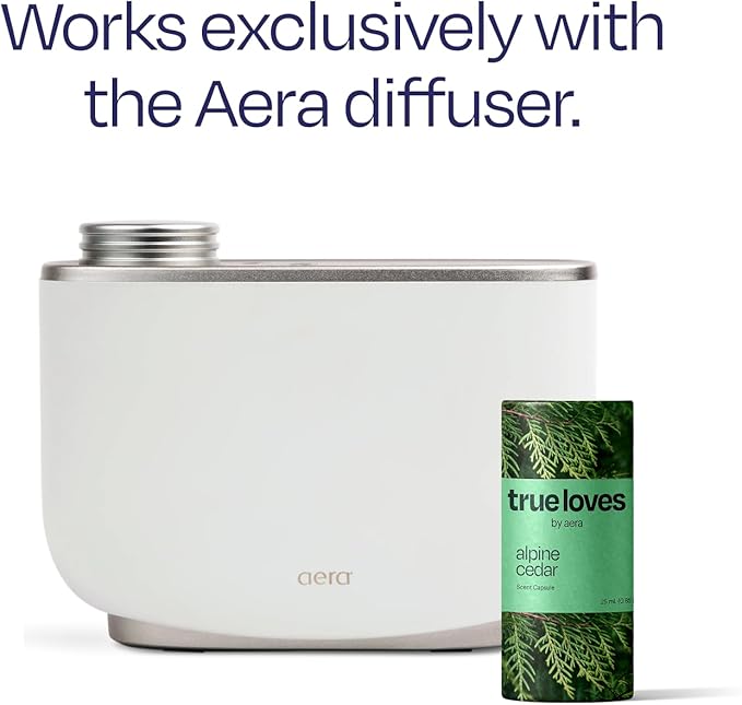 Aera True Loves Alpine Cedar - Deodorizing Home Fragrance Scent Refill for Pet Odor - Notes of Juniper Cedarwood &amp Jasmine - 25mL - For Use With Aera Diffuser (Sold Separately)