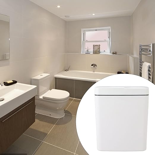TOPINCN Motion Sensor Trash Can 18L Automatic Induction Garbage Bin Trash Can Slim Small Trash Bin Wastebasket for Toilet Bedroom Office Kitchen