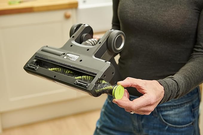 RYOBI 18 V ONE+ RSV18-0 Cordless Floor Vacuum Cleaner (30 AirWatt Suction Power 820 l/min Airflow 24 cm Wide Floor Nozzle without Battery and Charger) Green