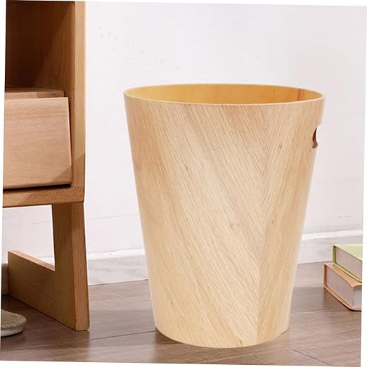 Tiny Wooden Trash Can Japanese Design Desk Wastebasket Stylish and Practical for Home Office