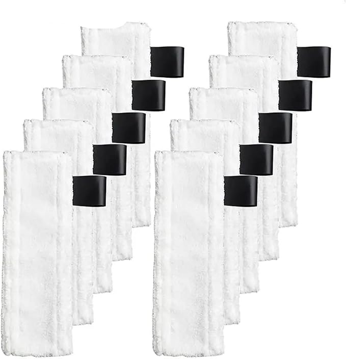 Replacement Steam Cleaner Floor Mop Cloth Cover Rags Pads Compatible for Karcher Easyfix SC1 SC2 SC3 SC4 SC5 Vacuum Cleaner Spare Parts(10pcs)