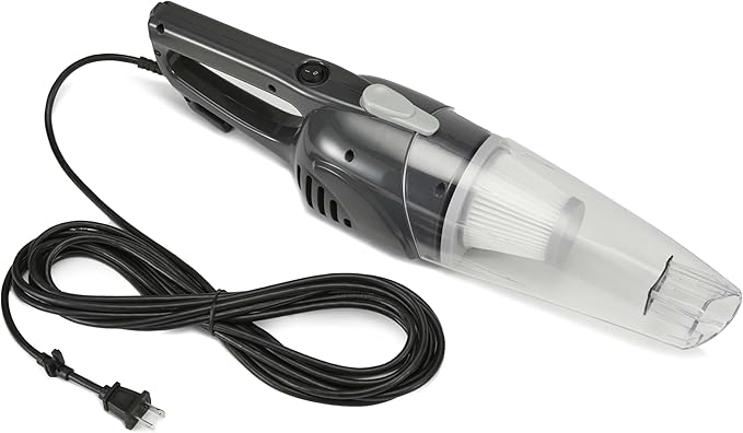 Amazon Basics 2-in-1 Corded Stick Vacuum Cleaner Converts to Handheld Lightweight (3.9 LBS) with Washable Filter Crevice Tools 0.5L Dust Cup Self-Standing 19.7-Ft Cord 300W Black