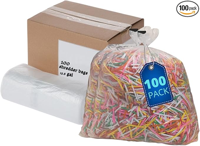 1InTheOffice Shredder Bags 15.8 Gallon Paper Shredder Waste bags 15.8 Gal. (100 Count)