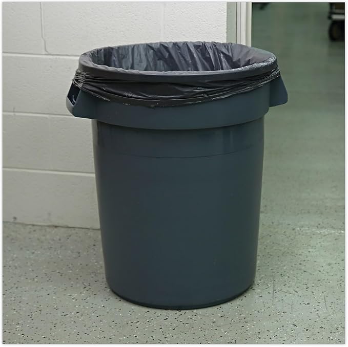 Boardwalk 32GLWRGRA Round Waste Receptacle LLDPE 32 gal Gray