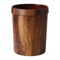 LIFKOME 1pc Rustic Imitated Solid Wood Trash Can Compact Waste Bin for Home Bathroom Office Kitchen Elegant Design Easy to Clean Lightweight
