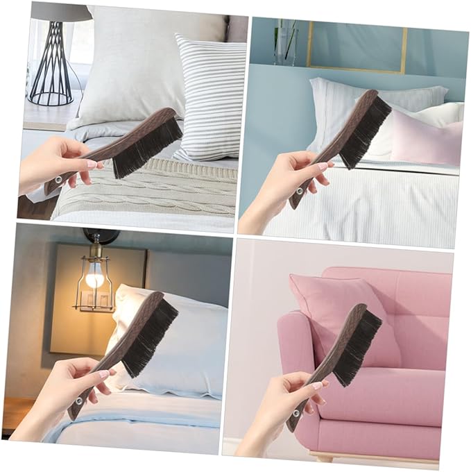 ABOOFAN 2Pcs Wooden Broom Brush Soft Bristle for Outdoor Furniture Household for Keyboards Instruments and Tight Spaces