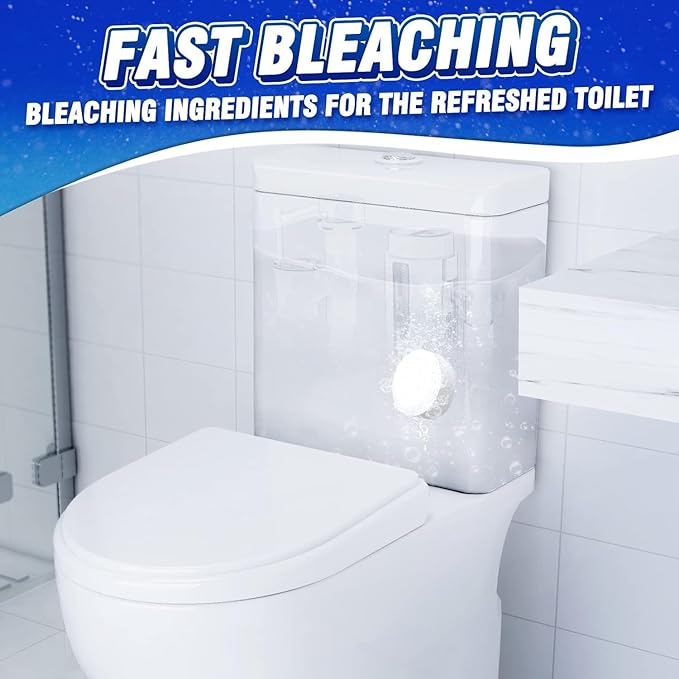 Vacplus Toilet Bowl Cleaners - 24 PACK Household Toilet Cleaner Automatic Toilet Bowl Cleaners with Bleach Sustained-Release Toilet Tank Cleaners for Deodorizing and Descaling 1.76 Ounces Each