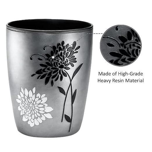 Zahari Home Decorative Trash Can for Bathroom Office &amp Bedroom - 2.1 Gallons Stylish &amp Small Trash Can for Dorms Desktop &amp Restroom - Chic Waste Basket for Compact Spaces Erica